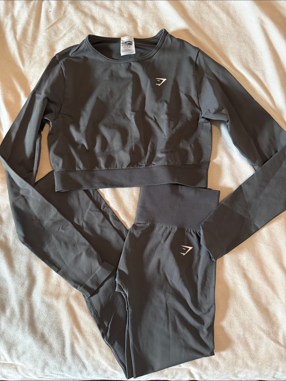 Gymshark Green Seamless Leggings and Crop Top Set
